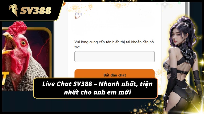 Live chat là cách liên hệ SV388 nhanh nhất hiện nay